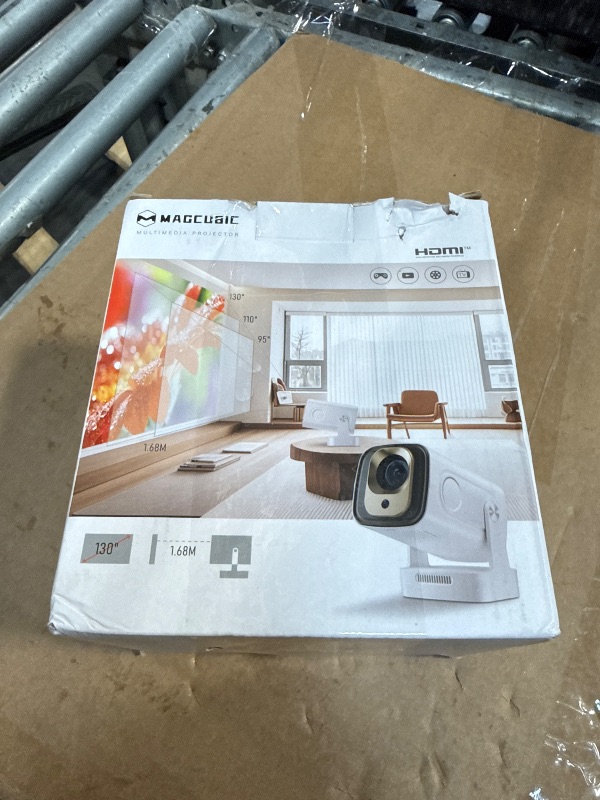 Photo 1 of ?Auto Focus&1080P?Magcubic Mini Smart Projector with 4K Support, Portable Projector with Wifi and Bluetooth, 5W Speaker, Built in Apps, Voice Control, Outdoor Movie Projector