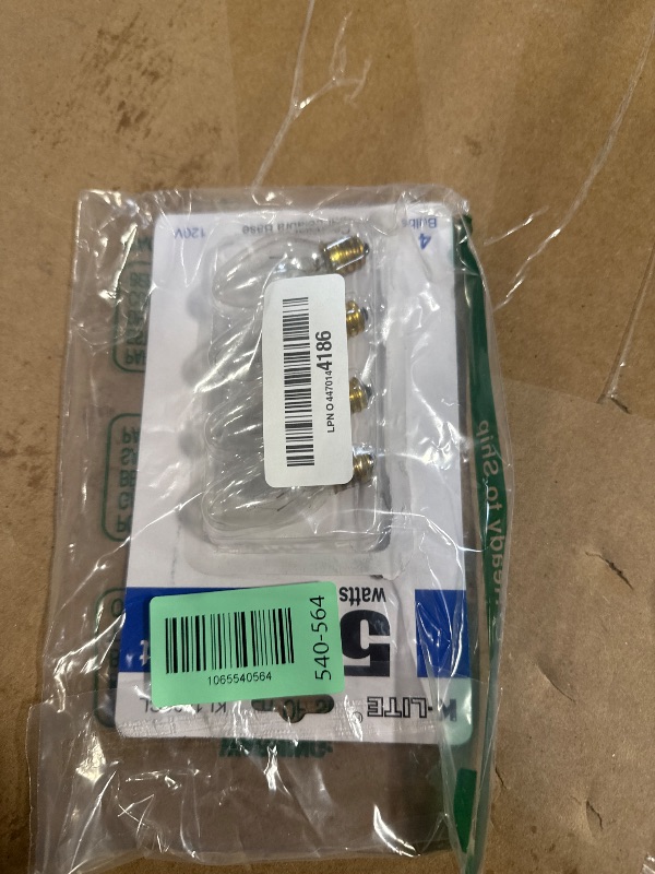Photo 1 of ** MISSING ONE**UI PRO TOOLS Clear Night Light Bulb Replacement Bulbs 5W 120V - 4 CT