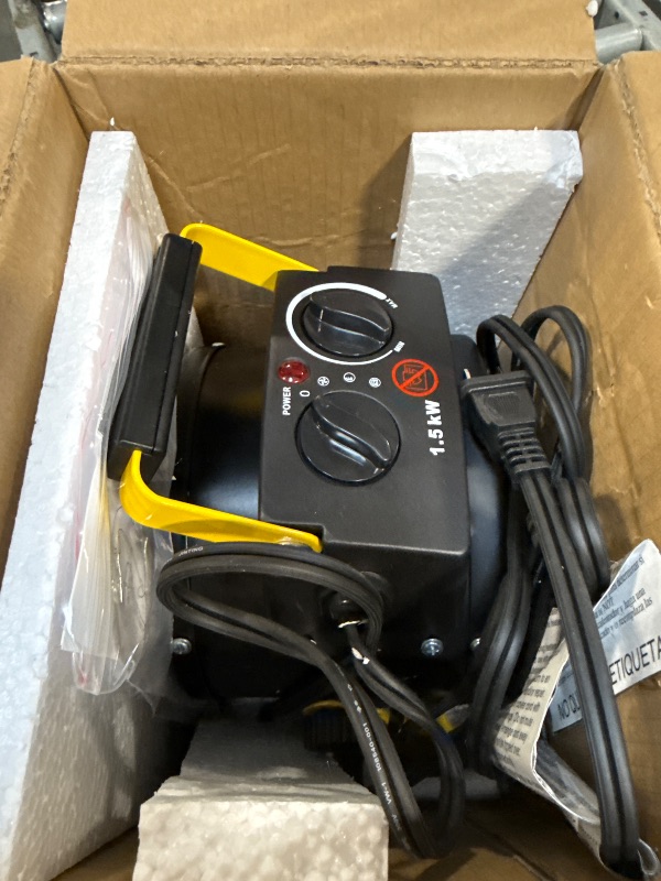 Photo 1 of *MINOR DAMAGE - USED*
Buyplus Outdoor Heaters for Patio, 1500W Portable Garage Heater with Overheat Protection & 3S Fast Heating, Non-Slip Cushion, Electric Space Heater for Patio, Garage, Bedroom, Office, Black