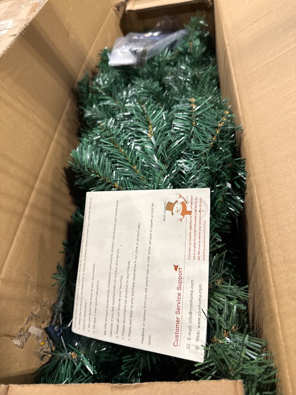 Photo 1 of ** SIMILAR IMAGE UNKNOWN SIZE OR MODEL**COMHOMA 6.5ft Pine Artificial Holiday Christmas Tree with 1,000 Branch Tips, Party Decoration Tree with Foldable Design, Christmas Pine Tree for Home, Office