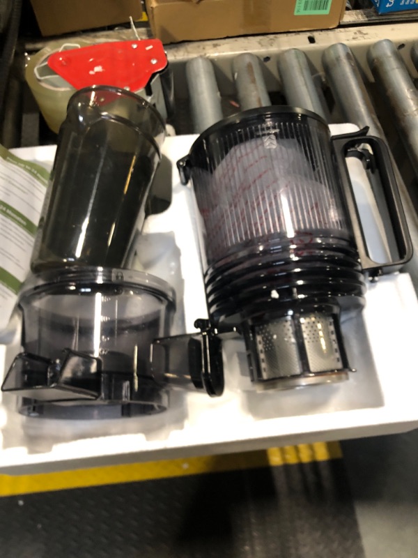 Photo 1 of **MISSING PARTS**
Cold Press Juicer Machine with 6" Extra-Wide Feed Chute,Triple Stainless Steel Filter,Quiet DC Motor,Easy to Clean,Slow Masticating Juicer High Juice Yield,Grey