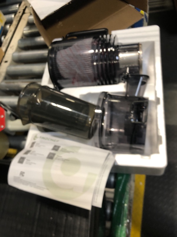 Photo 1 of **MISSING PARTS**
Cold Press Juicer Machine with 6" Extra-Wide Feed Chute,Triple Stainless Steel Filter,Quiet DC Motor,Easy to Clean,Slow Masticating Juicer High Juice Yield,Grey