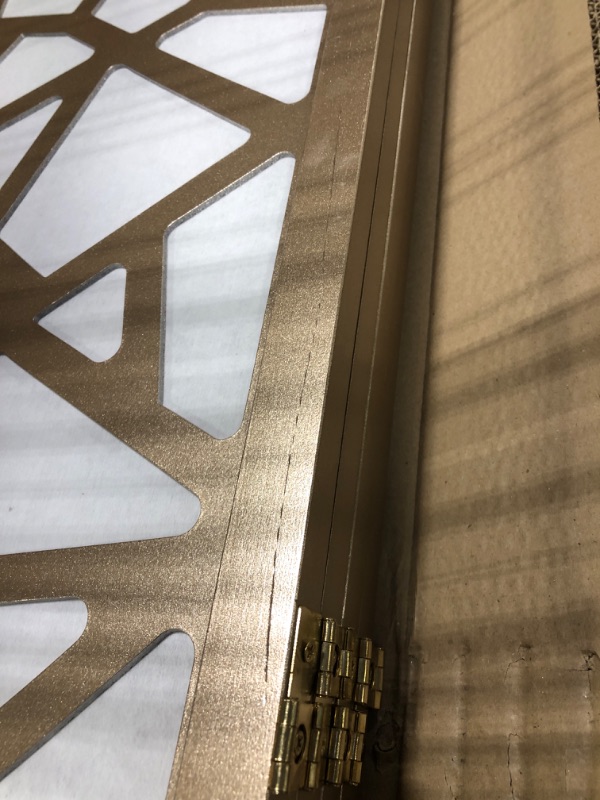 Photo 1 of *****MINOR SCRATCHES*****Roundhill Furniture Giyano 4 Panel Screen Room Divider, Gold
