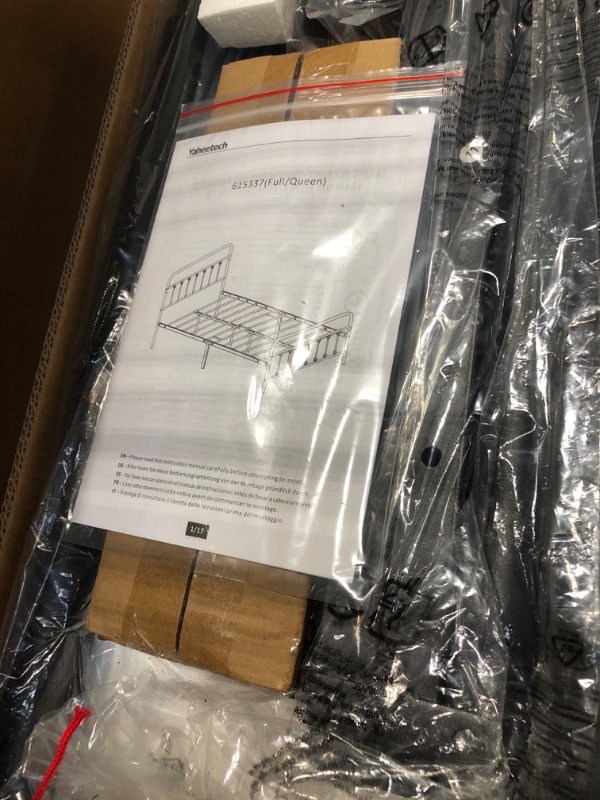 Photo 1 of ******FACTORY SEALED*******Yaheetech Classic Metal Platform Bed Frame Mattress Foundation with Victorian Style Iron-Art Headboard/Footboard/Under Bed Storage/No Box Spring Needed/Full Size Black