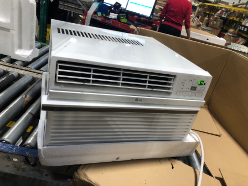 Photo 1 of ******MINOR DAMAGE ON THE BACK*****LG 10000 BTU Window Air Conditioners [2023] Remote Control WiFi App Ultra-Quiet Washable Filter Cools 450Sq.Ft for Medium & Large Room AC Unit air conditioner Easy Install White LW1017ERSM1