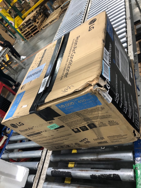Photo 1 of ******MINOR DAMAGE ON THE BACK*****LG 10000 BTU Window Air Conditioners [2023] Remote Control WiFi App Ultra-Quiet Washable Filter Cools 450Sq.Ft for Medium & Large Room AC Unit air conditioner Easy Install White LW1017ERSM1