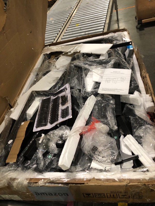 Photo 1 of *USED*
Einhomn 5-Piece Dining Table Set for 4-6, 63" Extendable Kitchen Table with 2 Benches & 2 Stools, Metal Frame & MDF Board, Farmhouse Space-Saving Dinette for Kitchen, Dining Room, Black