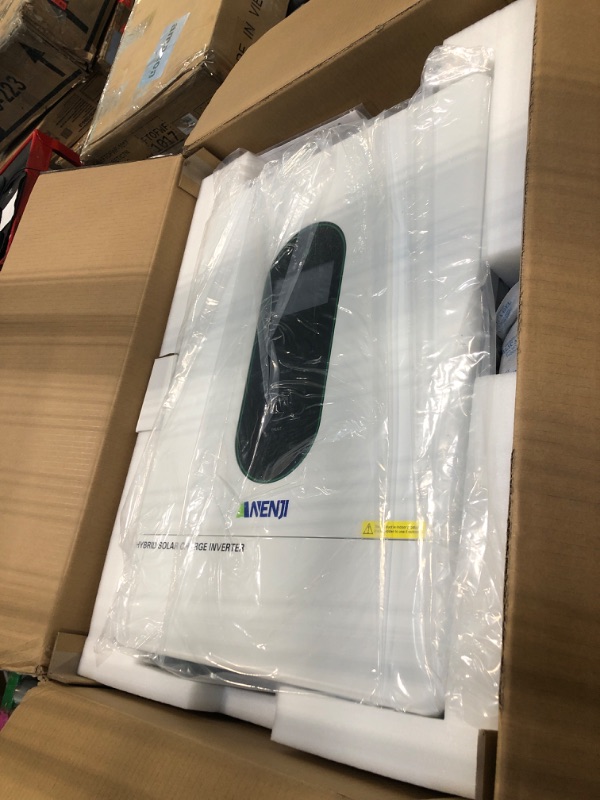 Photo 1 of ****FACTORY SEALED*****
Aninerel 12000W Hybrid Solar Inverter 48V DC to 120V/240V AC Split Phase, Pure Sine Wave, Built-in 2 MPPT Controller, Max. 220A Battery Charging, Support Parallel 6 Units, for Home On/Off-Grid systems
