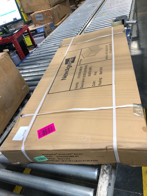 Photo 1 of *****FACTORY SEALED*****
New Age Pet ECOFLEX Rustic Lodge Outdoor Elevated Dog House, Jumbo Weather Resistant Shelter for Large Dogs, Wood Look Composite Material, Easy Assembly with 10 Year Warranty