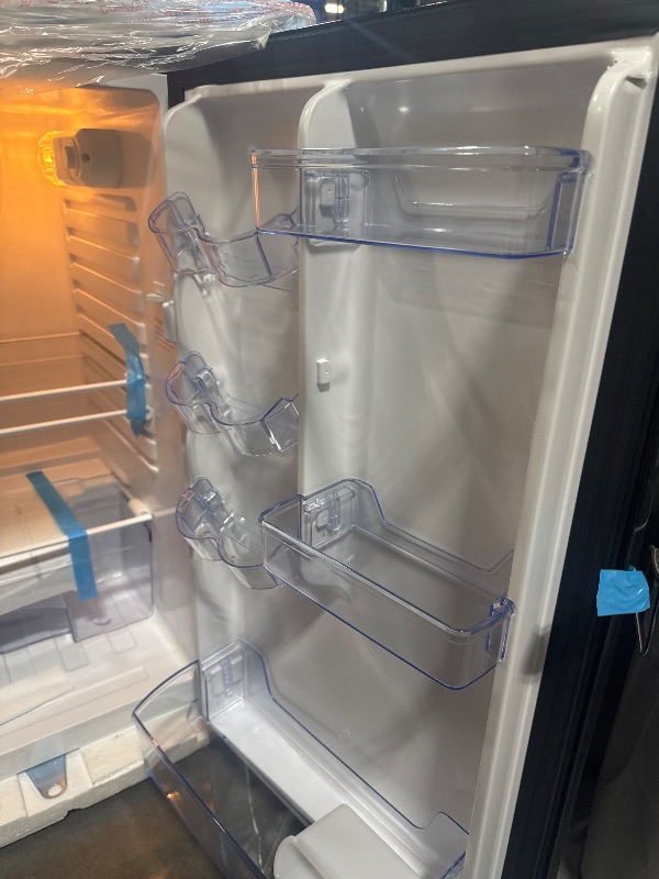 Photo 1 of  *********TURNS ON PERFECTLY******* Avanti 4.4 Cu. Ft. Compact Refrigerator Lockable Mini Fridge for Home Office or Dorm with Adjustable Glass Shelves, Reversible Door, Interior Light, and ENERGY STAR Certification, 4.4 cu.ft., Black