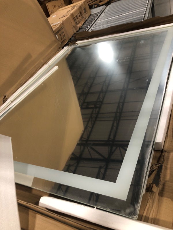 Photo 1 of ***The light is very soft.*** ISKM 50'' x 36' LED Mirror for Bathroom Lighted Vanity Mirror for Wall Front Lights + Backlit LED Bathroom Mirror Anti-Fog Tempered Glass ETL Listed