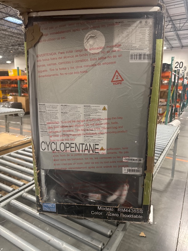 Photo 1 of  *********TURNS ON PERFECTLY******* Avanti 4.4 cu. ft. Compact Refrigerator, Mini-Fridge, in Stainless Steel (RM4436SS)