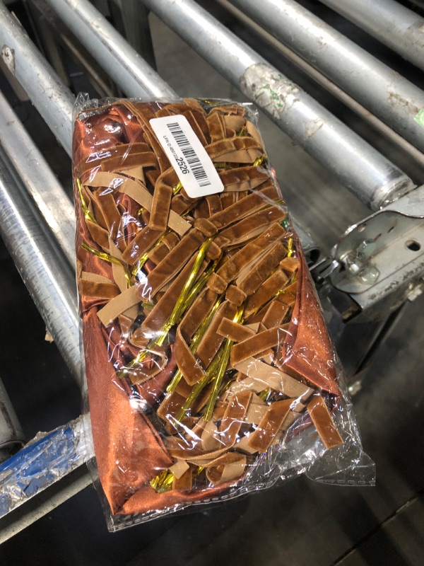 Photo 1 of 17x23 Inch Large Brown Bow for Christmas Tree Topper Christmas Tree Decoration Set: 24 Small Velvet Bows, 1 Pcs Big Tree Topper Bow, 3000 Strands of Tinsel Icicles for Holiday Decor(Brown)