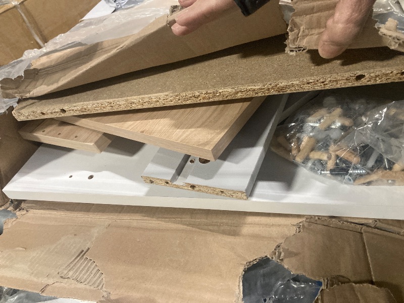 Photo 1 of ***SIMILAR***

TVIULM Modern Office Desk with Storage Drawers 53 inch, Study Desk for Home Office, Simple Style PC Table with 3 Drawers, 1 Door and 1 Storage Shelf (White)