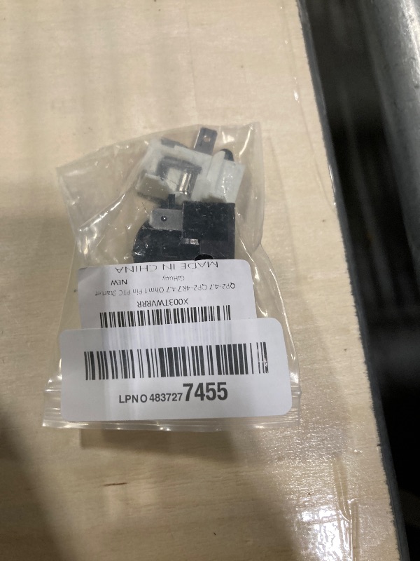 Photo 1 of 1 Pack QP2-4.7 QP2-4R7 4.7 Ohm Refrigerator 1 Pin PTC Start/Starter Relay Refrigerator Overload Protector Fits Whirlpool Frgidaire Kenmore and Most Mini Fridges and Coolers