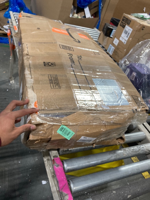 Photo 1 of **NO MIRROR **
QUALIKRAFT White Vanity Set & Stool, Makeup Desk with Built-in Power Outlet (2 AC & 2 USB), 2 Large Drawers & 6 Shelves, Lighted Dressing Table for Bedroom Organization