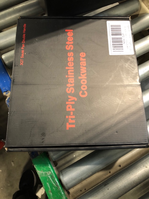 Photo 1 of **MISSING LID**
Inqibee 3 QT Hybrid Tri-Ply Stainless Steel Non Stick Sauté Pan with Lid,10 Inch Induction Deep Frying Pan,Skillet,Jumbo Cooker,Dishwasher and Oven Safe