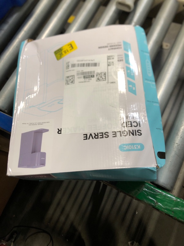 Photo 1 of **MISSING PARTS**
Tastyle Mini Hot and Iced Coffee Maker Single Serve, for K Cup and Ground, 6 to 14 Oz Brew Sizes, with Recipe Book, for Home, Travel, RV, Office and Dorm, Violet