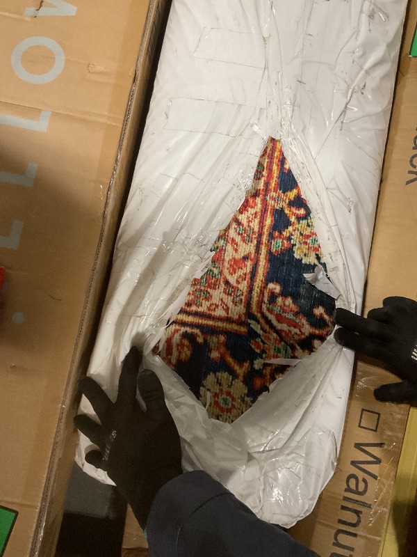 Photo 1 of *MINOR DAMAGE - USED*
Livabliss Reeta Vintage Medallion Area Rug, 9' x 12', Red/Gold