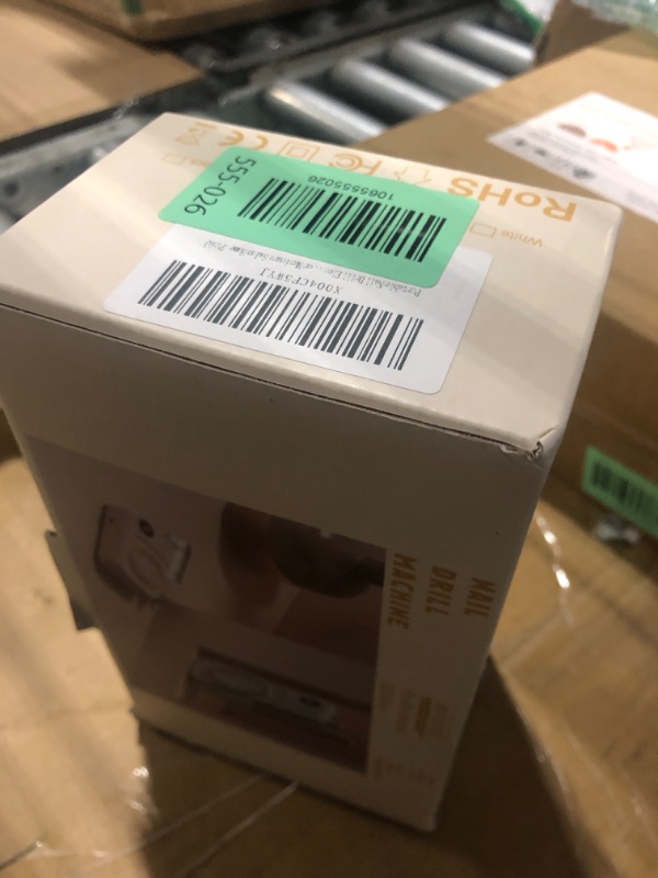 Photo 1 of ***MISSING CHARGING WIRE***Portable Nail Drill Electric File: 35000RPM Professional Rechargeable Nail E File Machine for Acrylic Nails Gel Polishing Removing, Cordless Efile with Bits Kit for Manicure Salon Home (Pink)