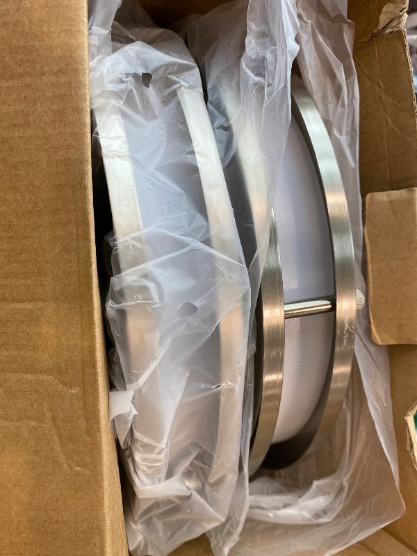 Photo 1 of *UNTESTED*
2-Pack 36W LED Ceiling Light Fixture (450W Equiv), 12IN Modern Flush Mount Ceiling Lights, Dimmable Ceiling Lamps Super Bright 3200LM, 3000K/4000K/5000K Adjustable for Bedroom Kitchen Bathroom Hallway