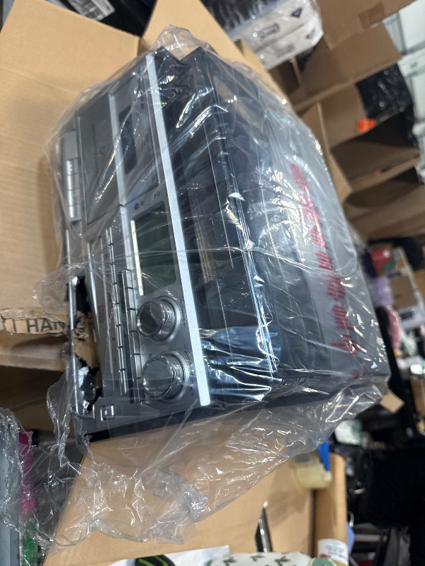 Photo 1 of *** IT'S BROKEN**** MUSITREND 10 in 1 Record Player with External Speakers, 3 SpeedTurntable with AM/FM Radio, CD & Cassette Player, Bluetooth, USB/SD Playback, Remote Control, Black