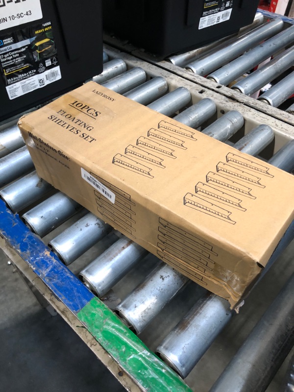 Photo 1 of 10 Pack Floating Shelves - Clear Acrylic/PET Wall Mounted Non-Drilling Storage Rack with Adhesive, Invisible Bathroom and Bedroom Shelves for Kitchen, Living Room, Clear Decoration