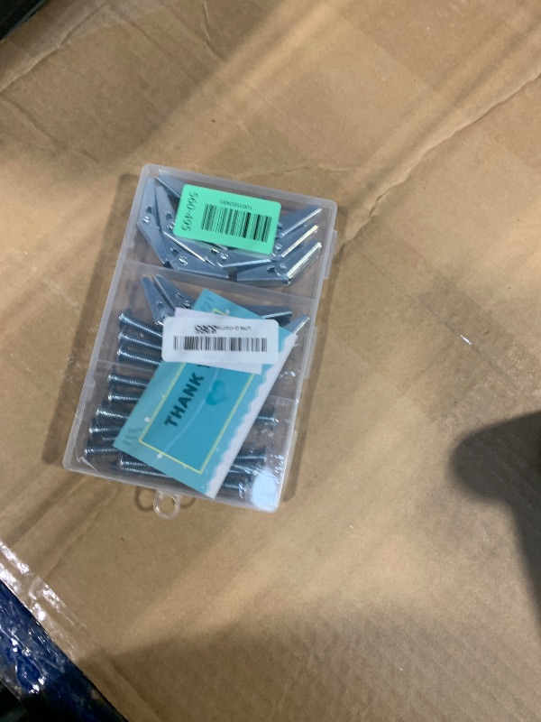 Photo 1 of 15 Pcs 1/4 Inch Heavy Duty Drywall Anchors and Screws,Toggle Bolts and Wing Nuts Set, Hollow Drywall Anchors Bolts Screws Assortment Kit for Hanging Lamps Heavy Items
