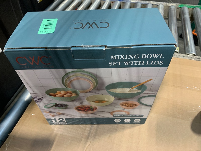 Photo 1 of **MISSING SEVERAL PARTS**
COOK WITH COLOR Mixing Bowls with Lids - 12 Piece Plastic Nesting Bowls Set includes 6 Prep Bowls and 6 Lids, Non Slip Bottom and Embossed Design - Microwave Safe (Teal)