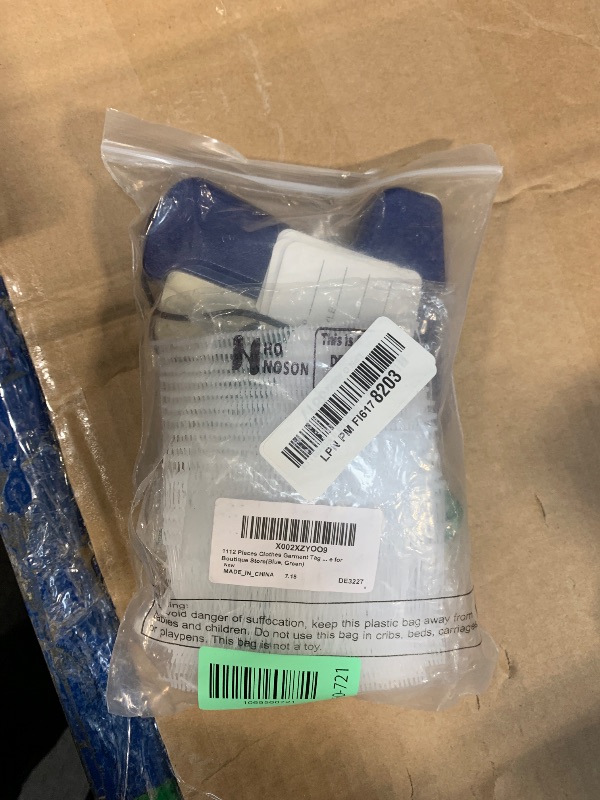 Photo 1 of 1112 Pcs 2 Clothes Garment Tag Attacher Price Hangtag Gun Applicator 1000 2" Plastic Fastener Barb 100 Clothing Paper Size Name Labeler Steel Needle for Store Garage Yard Sale(Blue, Green)