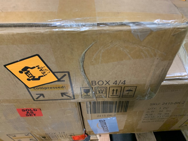 Photo 1 of ****MULTIPLE BOX SET**** Ball & Cast L Shaped Sectional Sofa with Storage Armrest and Cup Holders,Corduroy Upholstered Comfy Cloud Couch W/Deep Seat,5 Seat Modular Corner Sofas for Living Room,Apartment,Black,102"