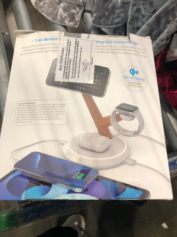 Photo 1 of Atomi Qi2 Magnetic Wireless Charging Stand–Fast Charging for iPhone & Android
