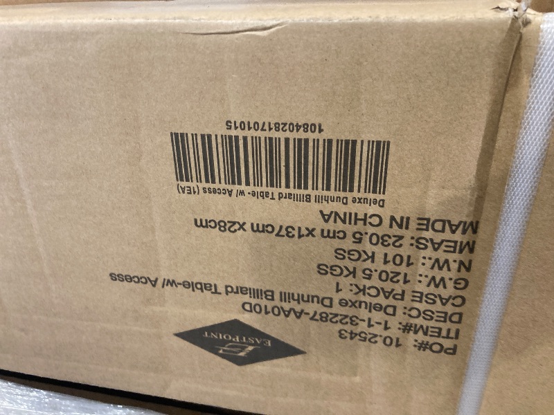 Photo 1 of ** FACTORY SEALED** EastPoint Sports Dunhill 87-Inch Rustic Pool Table - 8 Ball Game with Accessories for Billiards & Indoor Games in Rec Room, Basement or Family Room