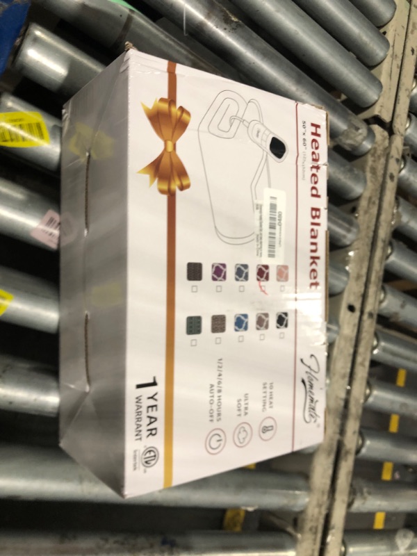 Photo 1 of **MAJOR DAMAGED/check clerk comments**
 Heated Blanket Electric Throw - 50“x60“ Heating Blanket with 10 Fast Heat Levels 8 Hours Auto Off Soft Cozy Flannel Over-Heated Protection ETL Certification Keep Warming in Home