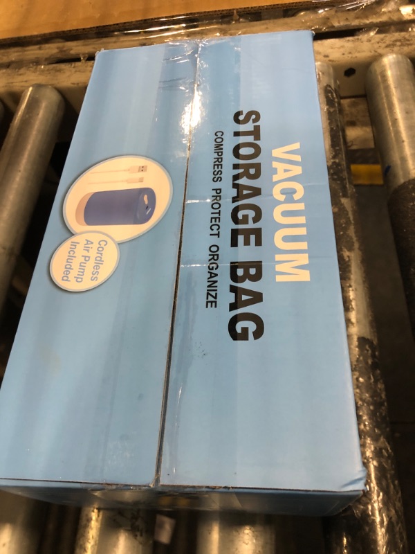 Photo 1 of **MISSING PUMP**
12 Pack Travel Vacuum Storage Bags with Rechargeable Wireless Electric Pump for Luggage, Suitcase, Carry-on Size Vacuum Seal Compression Space Saver Bags for Clothes and Clothing Travel