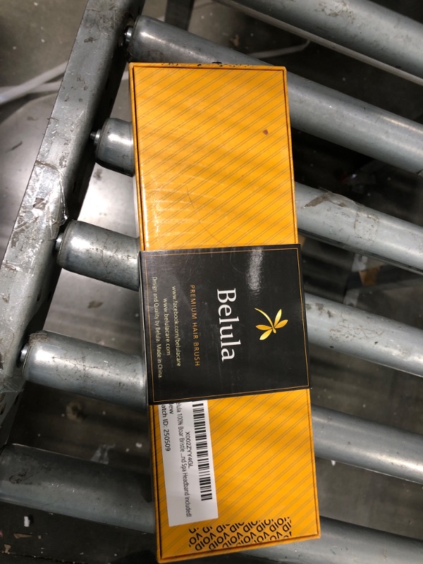 Photo 1 of *MINOR DAMAGE - USED*
Belula 100% Boar Bristle Hair Brush Set (Medium). Soft Natural Bristles for Thin and Fine Hair. Restore Shine And Texture. Wooden Comb, Travel Bag and Spa Headband Included!