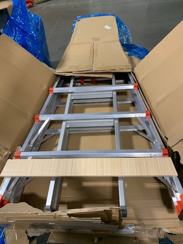 Photo 1 of Little Giant Ladder Systems, SkyScraper, M17, 9-17 Foot, Stepladder, Aluminum, Type 1A, 300 Lbs Weight Rating, (10110)