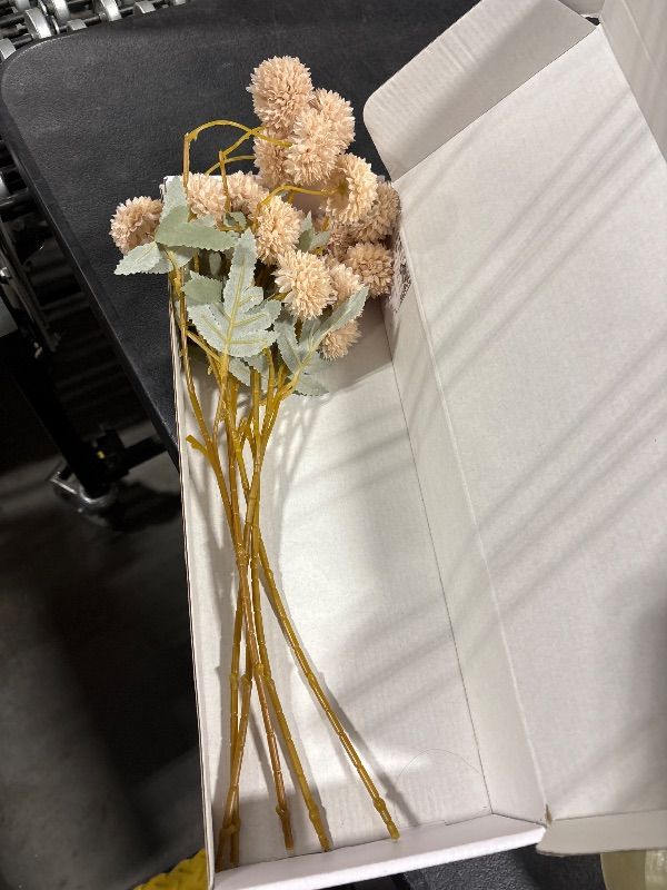 Photo 1 of **VASE NOT INCLUDED**
Beige Fake Flowers Silk 10 Mum Stems Eucalyptus Arrangement, Faux Flowers For Vase, Artificial Mums, Mini Floral Long Stem, Tan Nude Cream Neutral Floral, Chrysanthemum Pom Pom Floral Arrangement