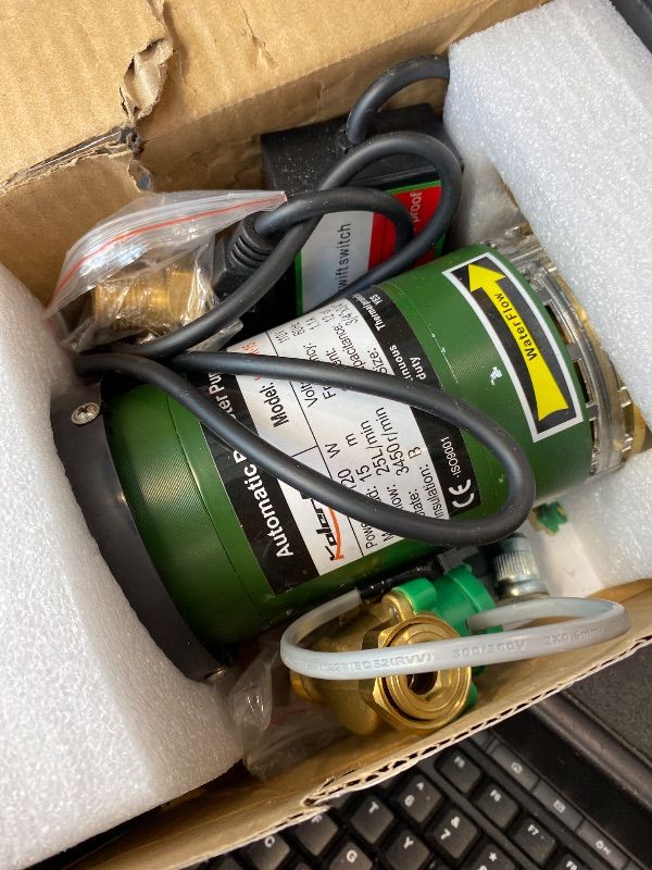 View 3 of *UNTESTED*
120W Water Pressure Booster Pump 115VAC,396 GPH,21.7 PSI Household Automatic Home Booster Pump with Water Flow Switch for Home Kitchen Bathroom Irrigation(H15GR-15)