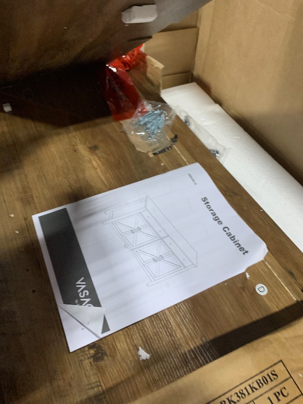 Photo 1 of **ASSEMBLY INSTRUCTIONS INCLUDED** VASAGLE LIRY Collection - Storage Cabinet, Buffet Cabinet, Sideboard, Credenza, with Adjustable Shelves, for Living Room, Entryway, Honey Brown ULSC381T41