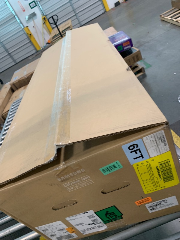 Photo 1 of ** MONITOR ONLY. MISSING ALL PIECES**
SAMSUNG 57" Odyssey Neo G9 (G95NC) Series Dual 4K UHD 1000R Curved Gaming Monitor, 240Hz, 1ms with DisplayPort 2.1, Quantum Mini-LED, DisplayHDR 1000, AMD FreeSync Premium Pro, LS57CG952NNXZA