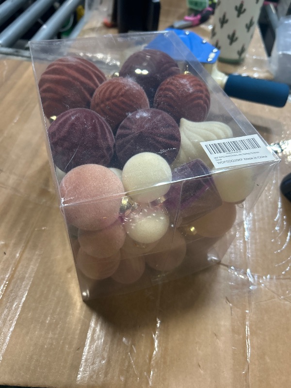Photo 1 of *USED*
WDF 35PCS Velvet Christmas Balls - Shatterproof Christmas Ball Decorations - Neutral Christmas Ornaments Set - 10 Styles for Parties, Holidays, Christmas