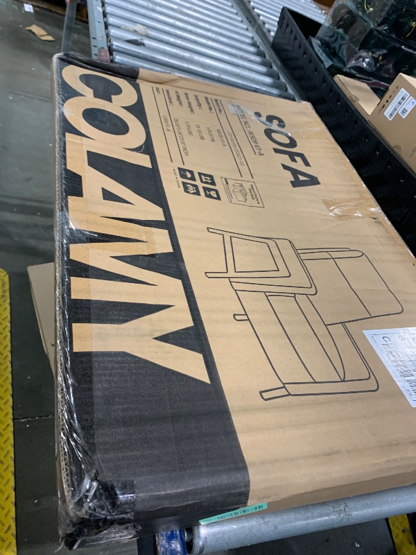 Photo 1 of ****PARTIAL SET, BOX 1/2 ONLY**** COLAMY Push Back Recliner Chair, Upholstered Leather Recliner with Footrest 118-150 Degree Adjustable, Comfy Modern Wingback Recliner for Living Room, Bedroom,Small Spaces,Camel