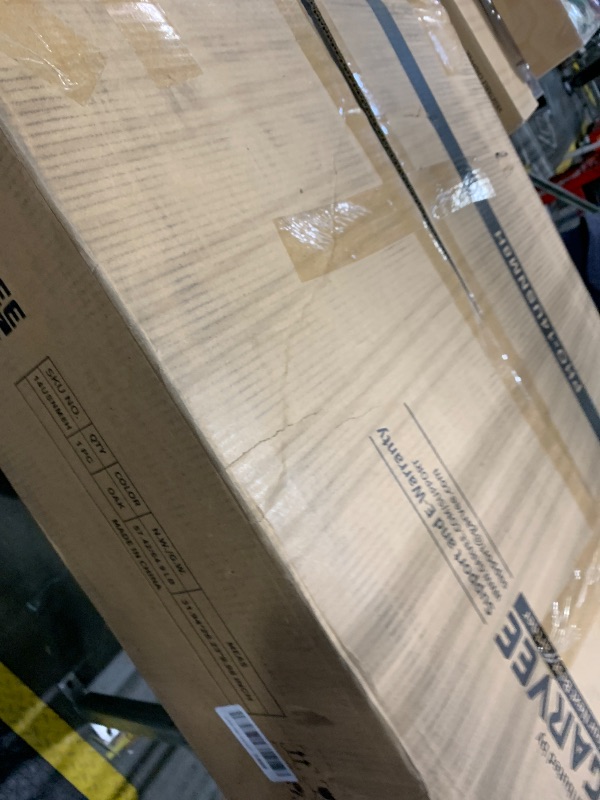 Photo 1 of ****PARTIAL SET, TABLE ONLY**** GarveeHome 47-Inch Round Large Dining Table, Wooden Kitchen Table Set for 4 to 6, Farmhouse Dinner Table with Wooden Top and Legs for Home Dining Room or Living Room - Burlywood(Only Table)