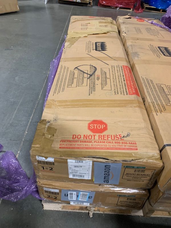 Photo 1 of ** SET TWO BOX** Backyard Discovery Atlantis Cedar Wood Swing Set with Wave Slide, Raised Clubhouse, Rock Wall, Belt Swings, Trapeze, Balcony, Lower Play Space, Snack Bar, Sandbox Area, Step Ladder, Outdoor Playset