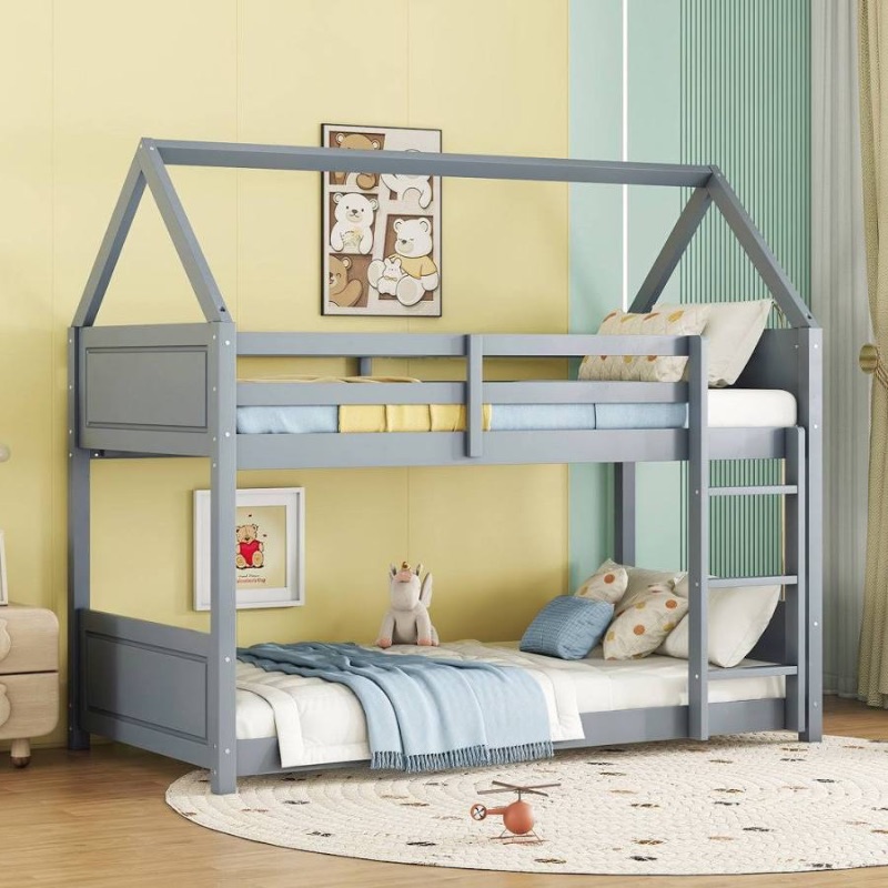 Photo 1 of ** Photo for referee style differs **Twin House Bunk Bed white