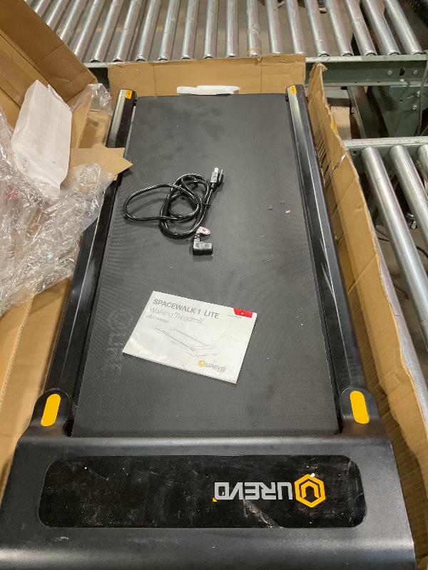 Photo 1 of **DIRTY** UREVO Spacewalk E1L Smart Walking Pad, Compact Under Desk Treadmill with Double Shock Absorption, Quiet Operation, Workout APP with Track Insights and MIIT Mode, Remote or APP Control for Home Office