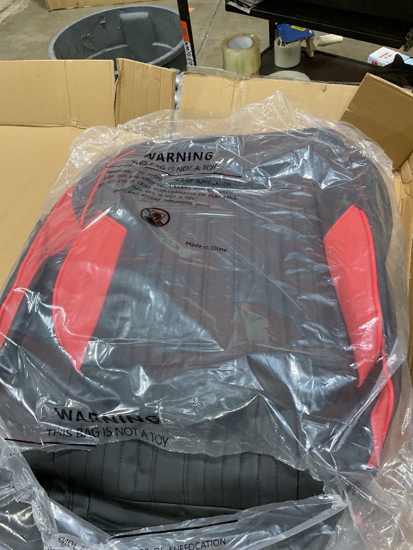 Photo 1 of 
Red Leather Car Seat Covers – Breathable, Airbag Compatible for Front Seats – Fits Most Cars,


