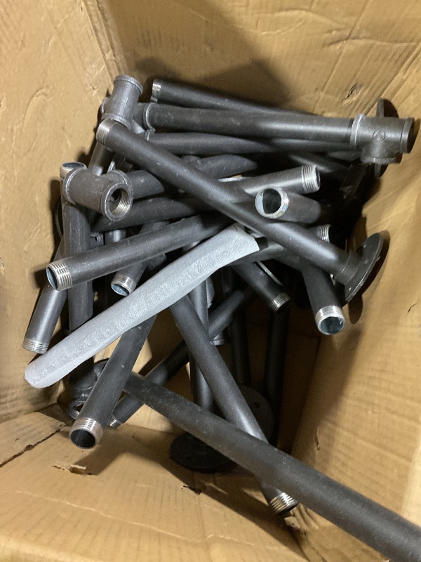 Photo 1 of **SELLING FOR PARTS AS PARTIAL SET METAL PIPE FRAME PARTS ONYFOF FRIEND OF FAMILY Industrial Retro Wall Mount Iron Pipe Shelf,DIY Open Bookshelf,Hung Bracket,Home Improvement Kitchen Shelves,Tool Utility Shelves, Office,Ceiling Mount Shelf