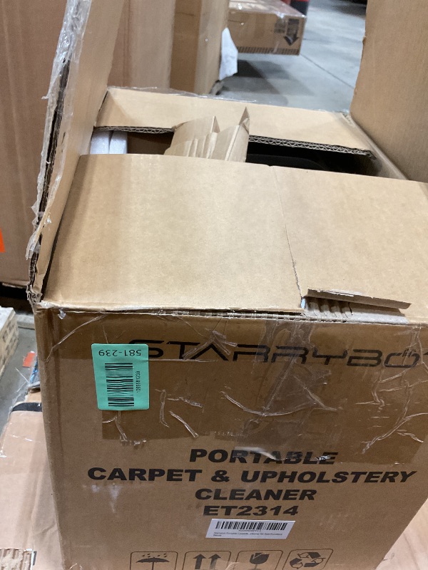 Photo 1 of **SCRAPES**Starrybot Portable Carpet Cleaner Machine with Steam and Heating Techology,18Kpa Powerful Suction with Versatile Tools for Pets, Couch,Spot Cleaner for Stairs/Furniture/Rug(Gray)